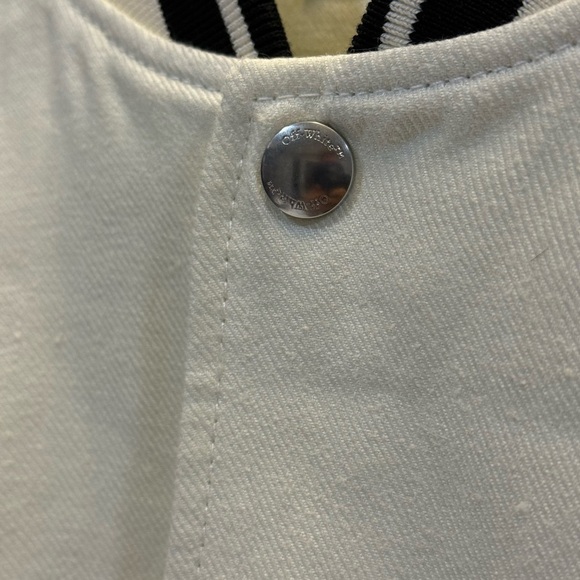 Off-White Italic linen Varsity Jacket - 52 - Brand New - Picture 5 of 14